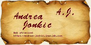 Andrea Jonkić vizit kartica